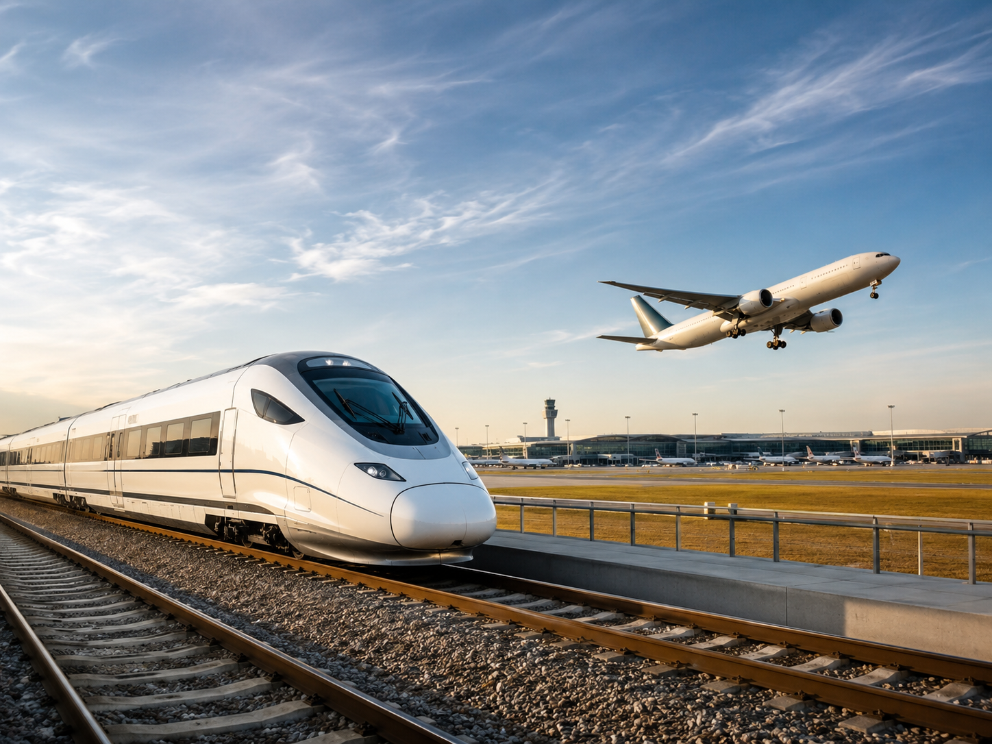 高速鉄道と旅客機